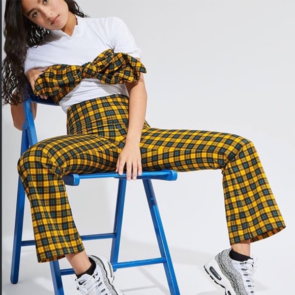 Callipygian x OC yellow plaid bustier and pant set